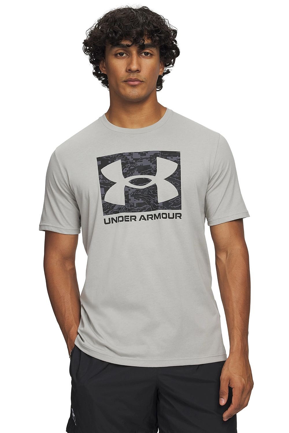 tričko Under Armour ABC Camo Boxed Logo - Titanium/Black - men´s