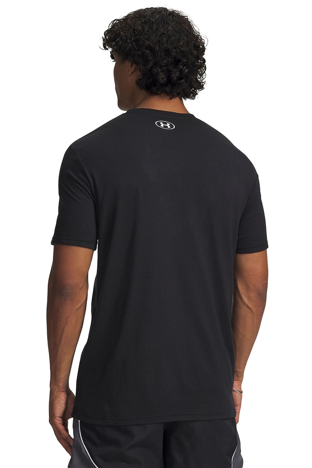 tričko Under Armour Wordmark Locker Tag - Black/White - men´s