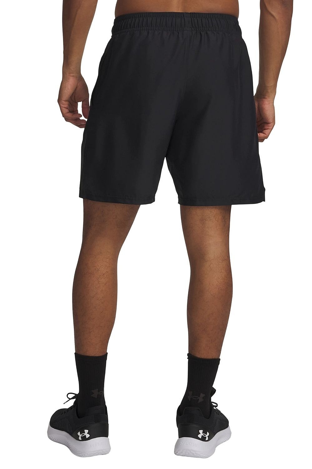 spodenki Under Armour Tech Woven Wordmark - Black/Venom Red - men´s