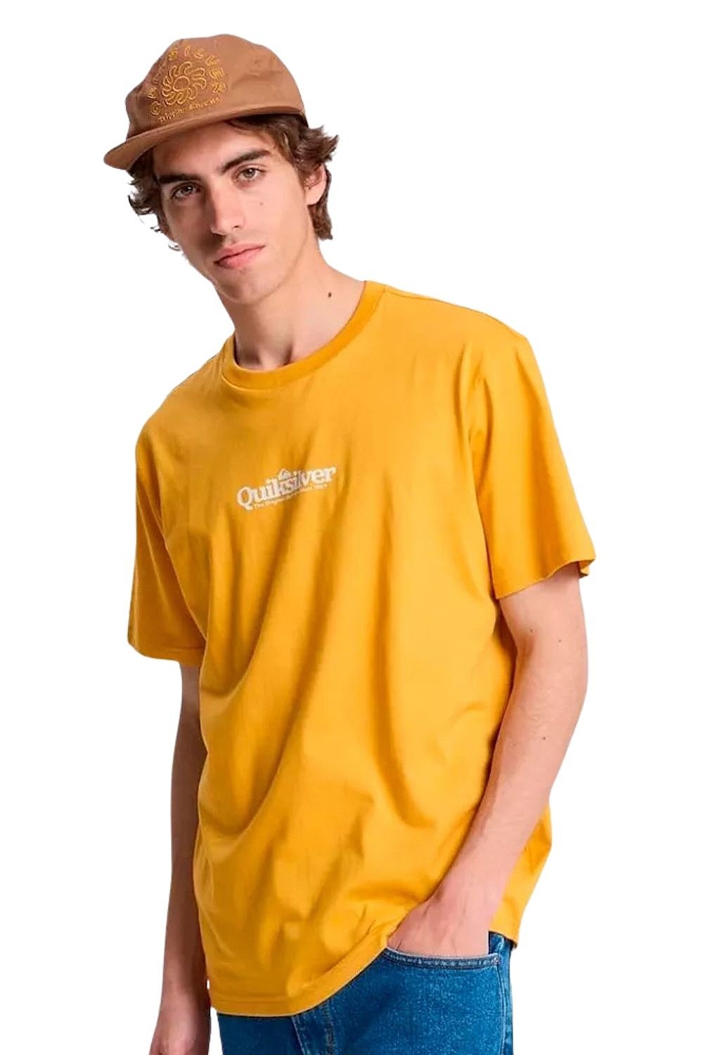 T-Shirt Quiksilver Fineline - YKM0/Mineral Yellow - men´s