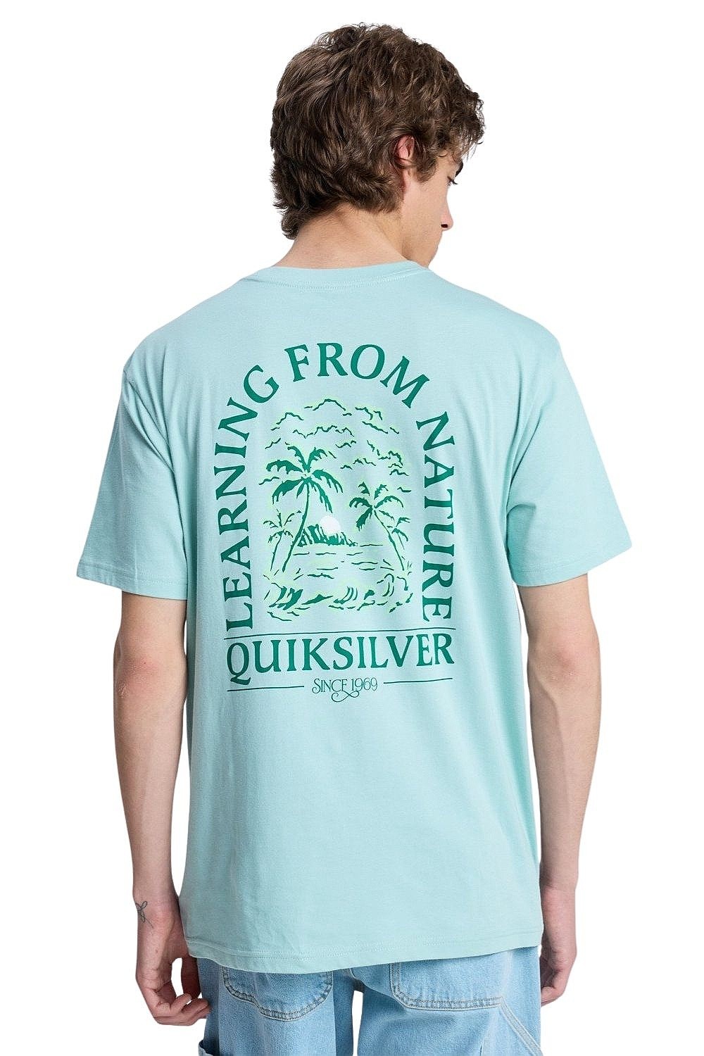 tricou Quiksilver Evo Learning From Nature - BGA0/Blue Haze - men´s