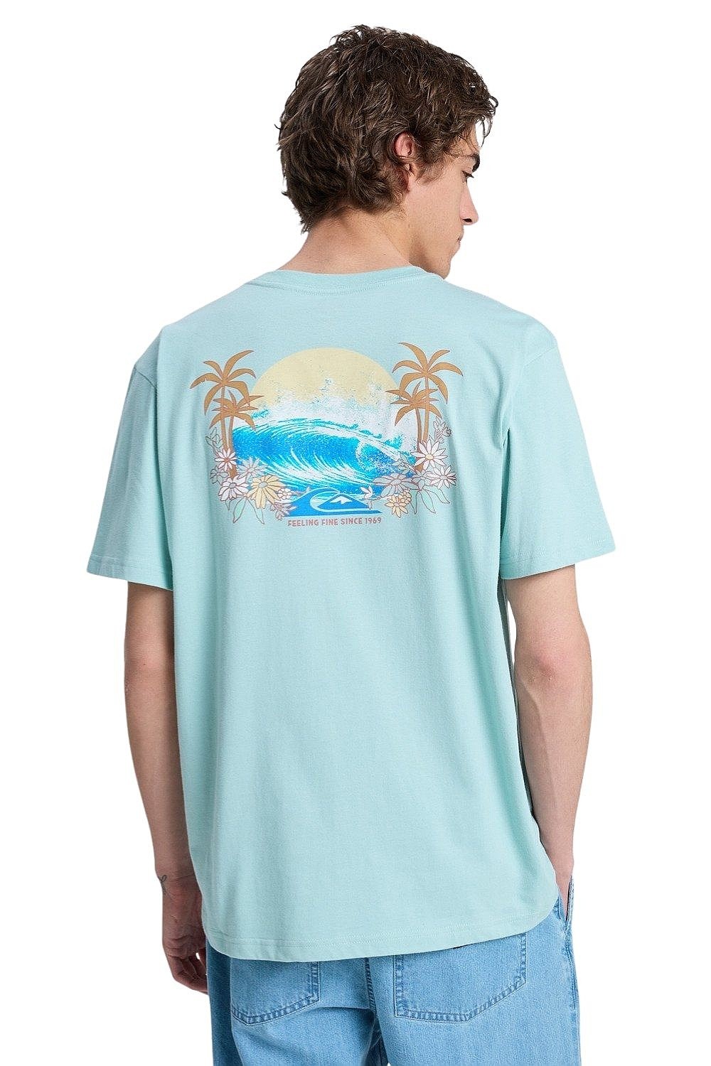 T-shirt Quiksilver Ev Barrel Paradise - BGA0/Blue Haze - men´s