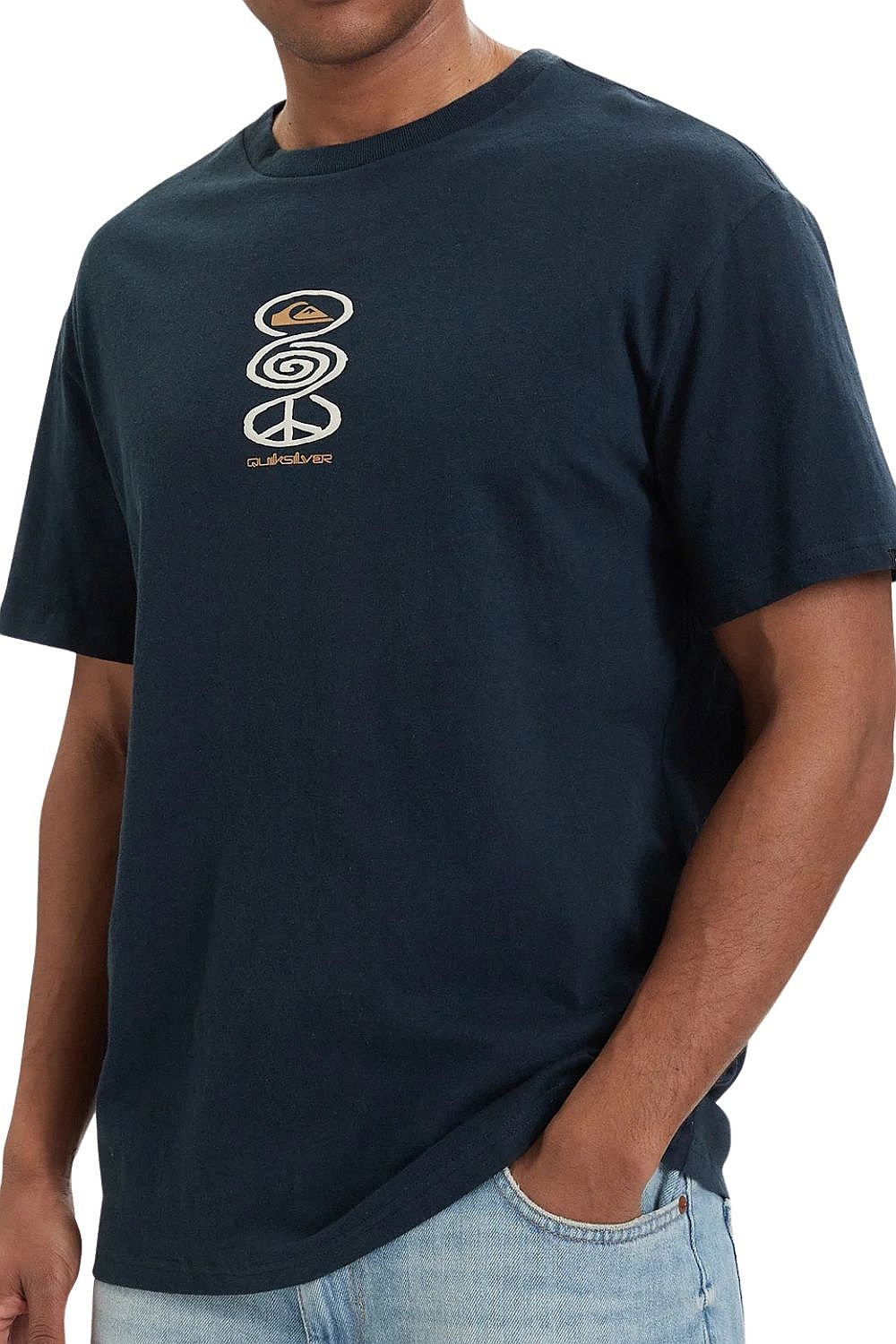 tricou Quiksilver Harmony Spiral - KTP0/Dark Navy - men´s