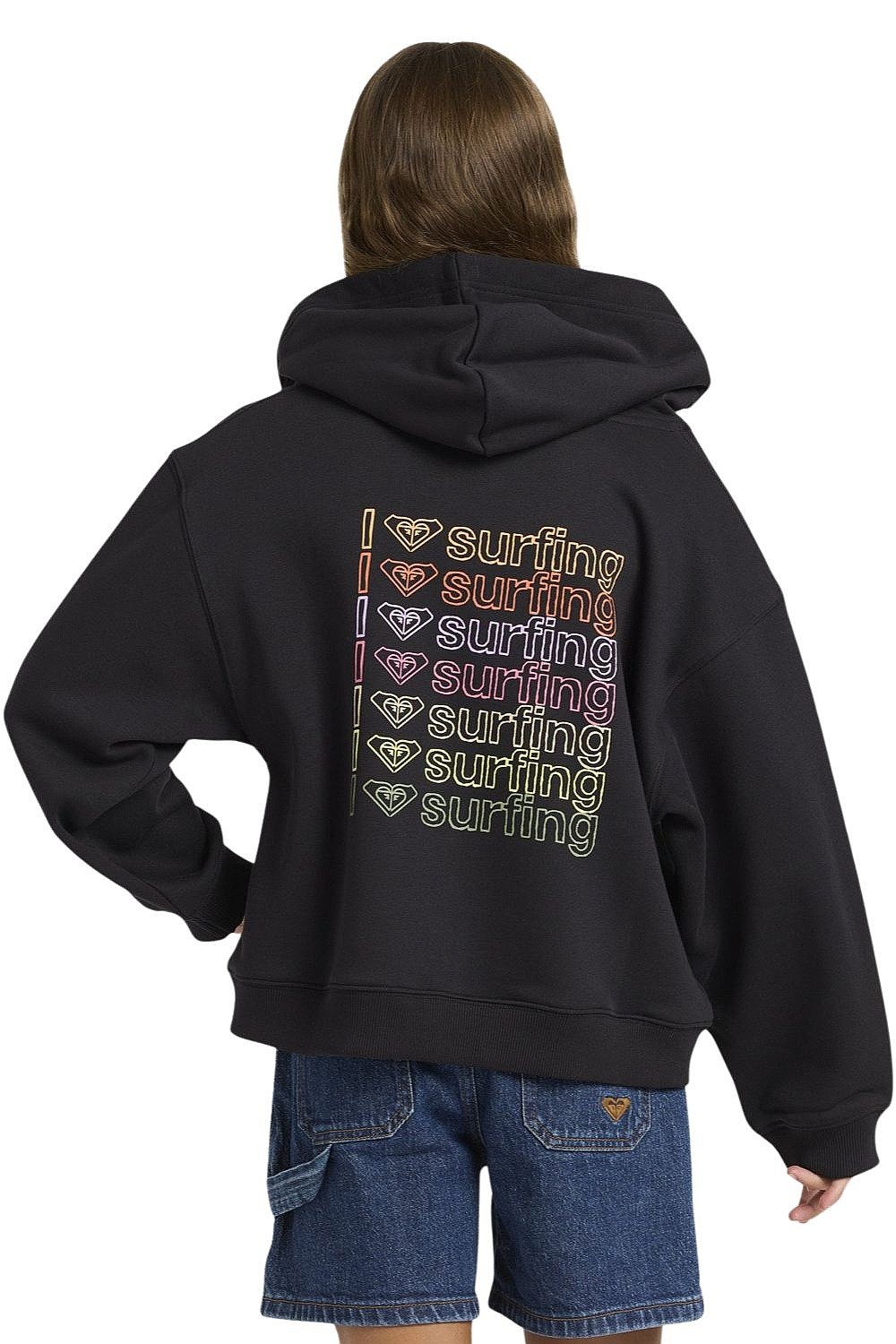 кофта Roxy Midnight Hike Bruhsed Rg Zip - KVJ0/Anthracite - girl´s