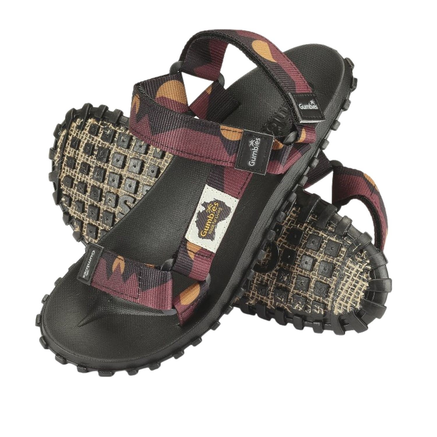 shoes Gumbies Scrambler - Burgundy/Orange