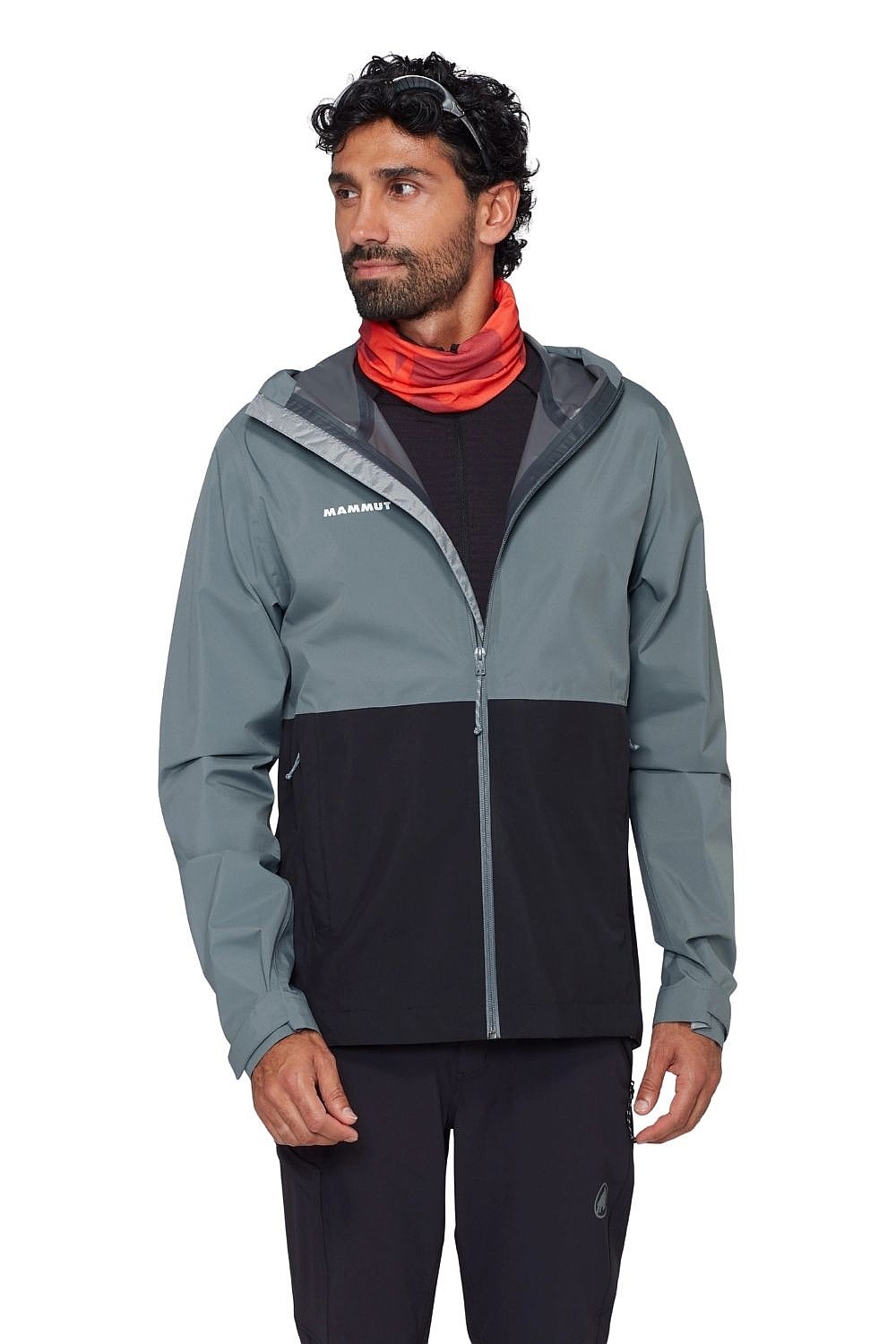 jacka Mammut Linard Light HS Hooded - Black/Strata - men´s