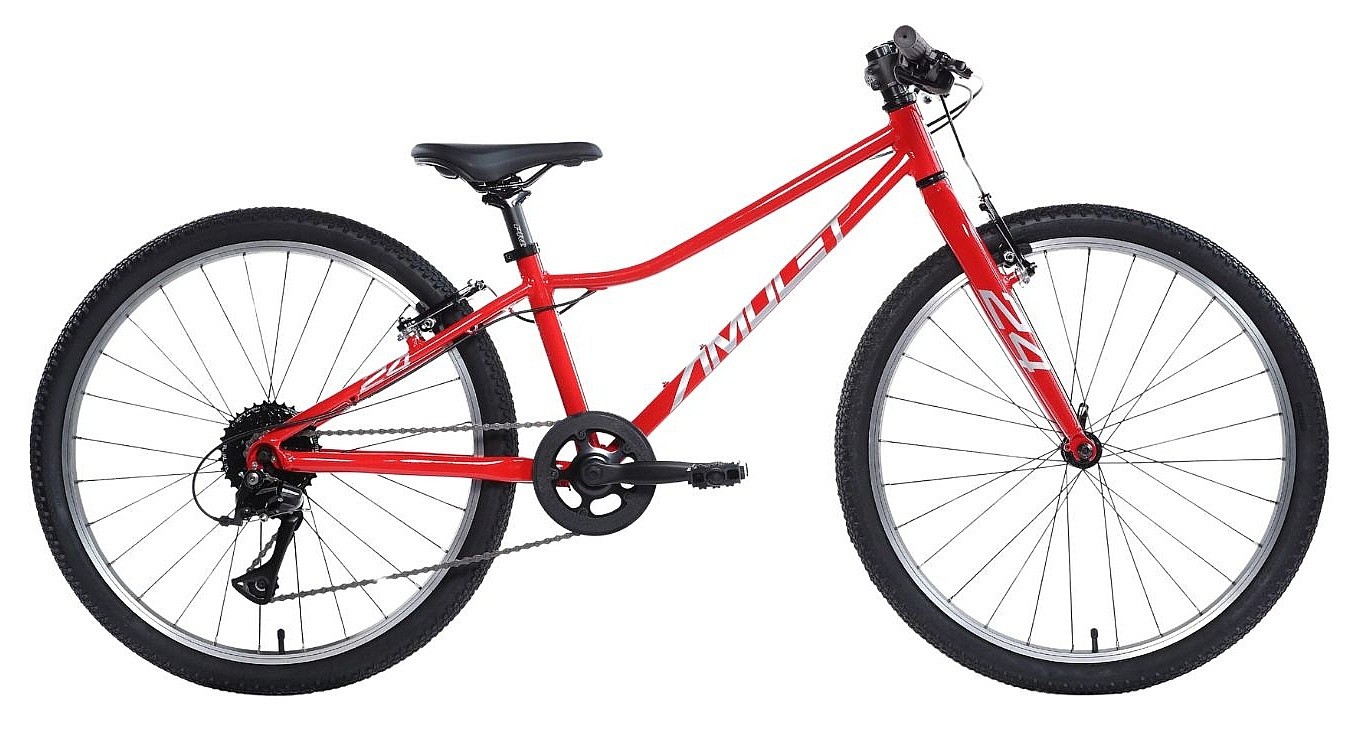 Fahrrad Amulet Fun 24" - Red Shiny/Silver - unisex junior