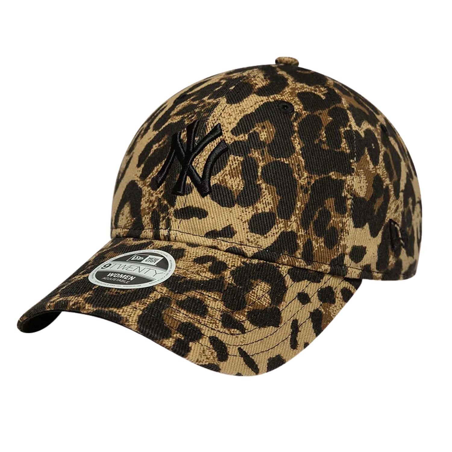 gorra con visera New Era 9T Leopard MLB New York Yankees - Brown Suede/Camel - women´s