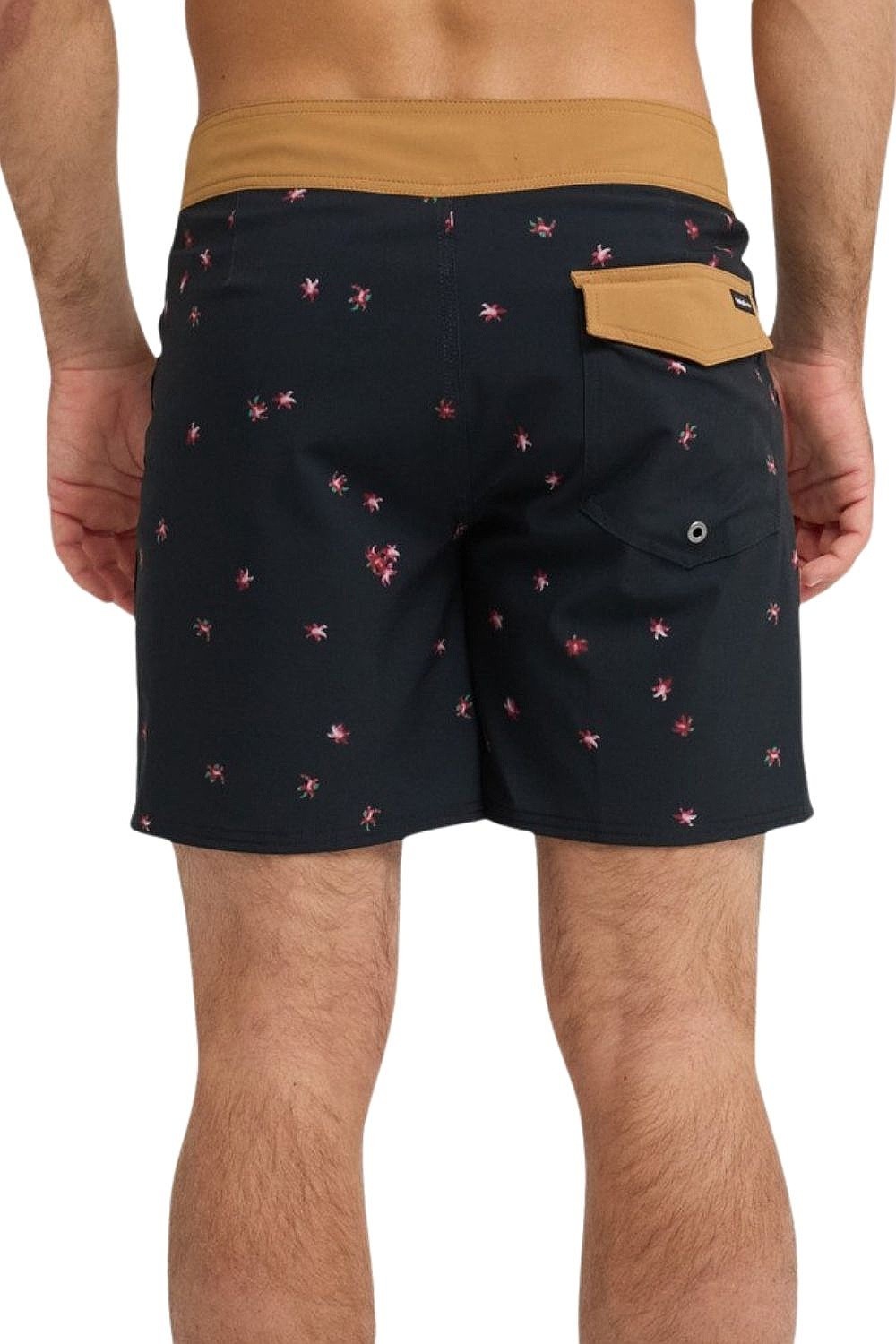 swimming shorts Quiksilver Surfsilk Kaimana Printed 16 - KVJ7/Black Fallen Blossom - men´s