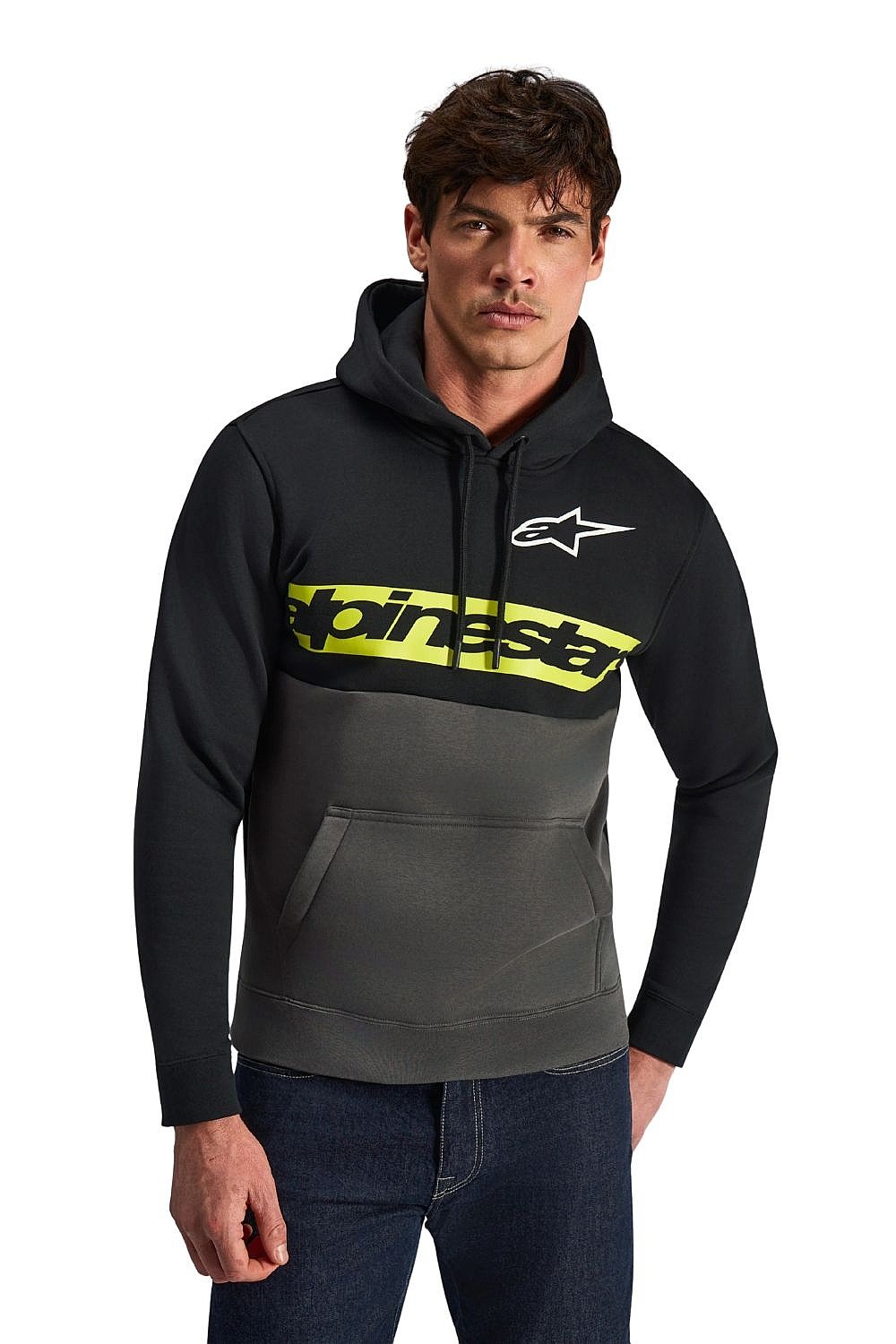 sweatshirt Alpinestars Parallel Hoodie - Black/Gunmetal - men´s