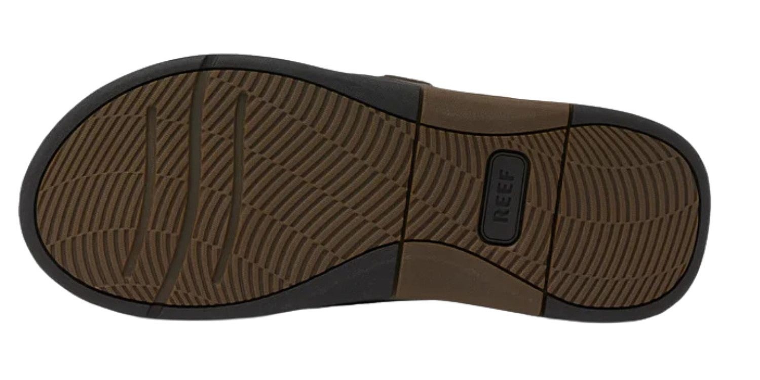 flip flops  Reef Leather Offshore - Dark Brown - men´s