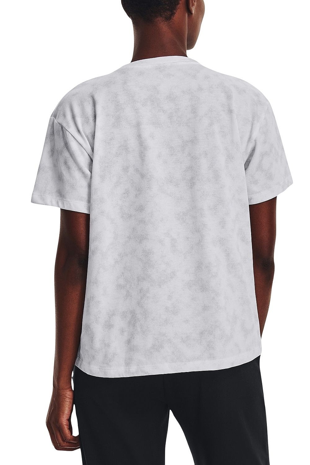 T-Shirt Under Armour Logo Aop Heavyweight - White/Halo Gray - women´s