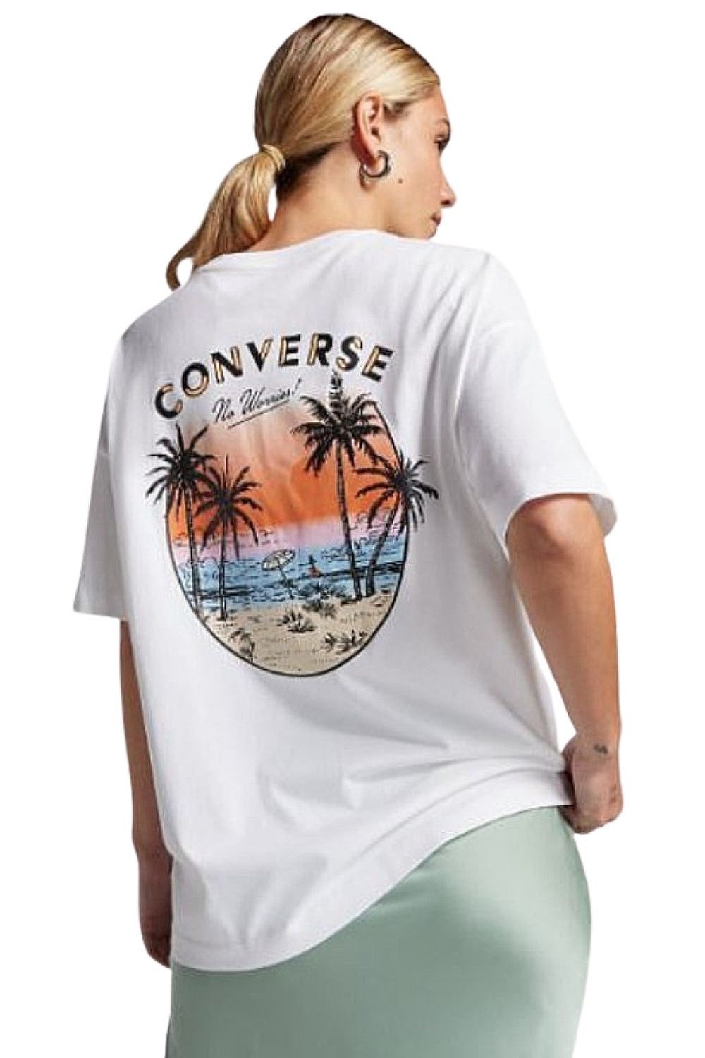 T-shirt Converse Palm Trees/10026378 - A01/White