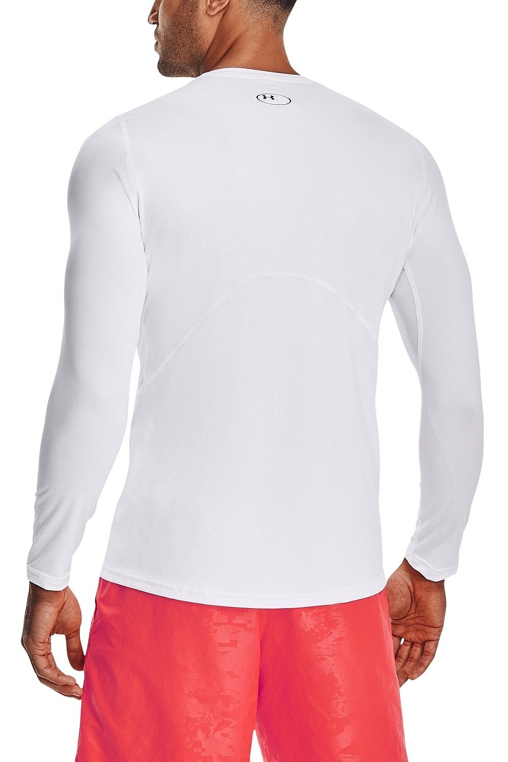 T-Shirt Under Armour HeatGear Armour Fitted LS - White - men´s