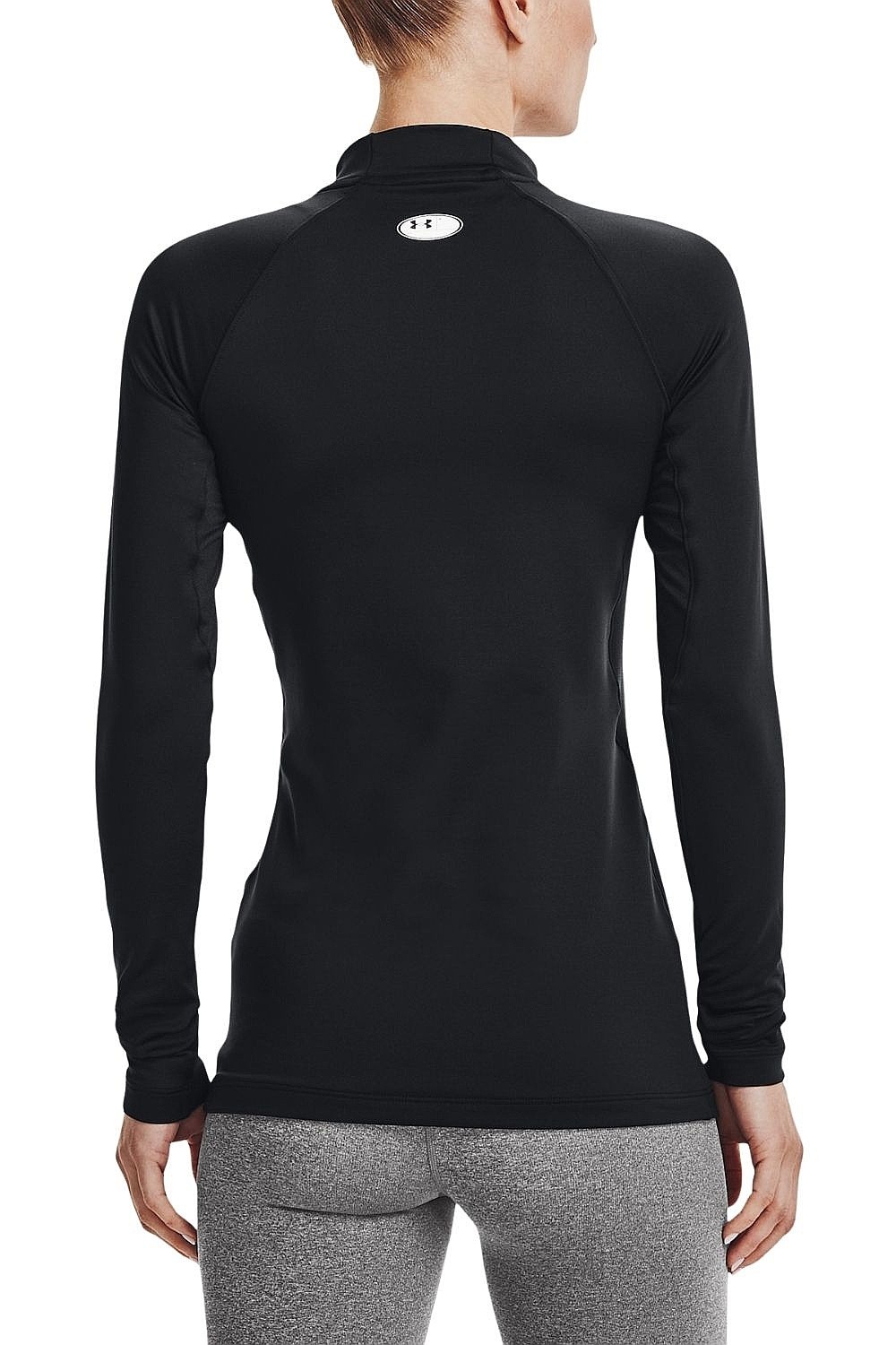 tričko Under Armour ColdGear Authentics Mock Neck LS - Black