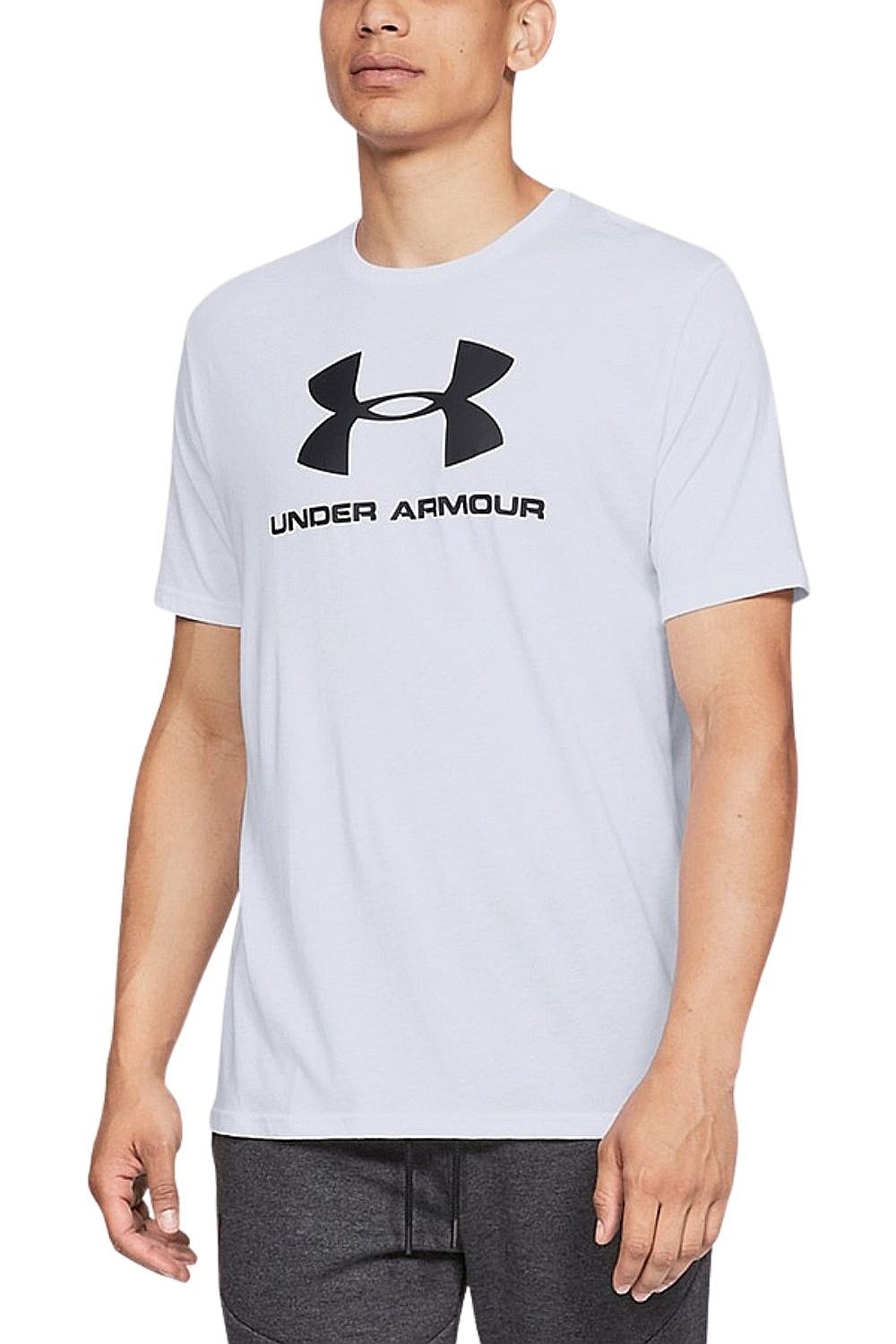 T-Shirt Under Armour Sportstyle Logo - White/Black - men´s