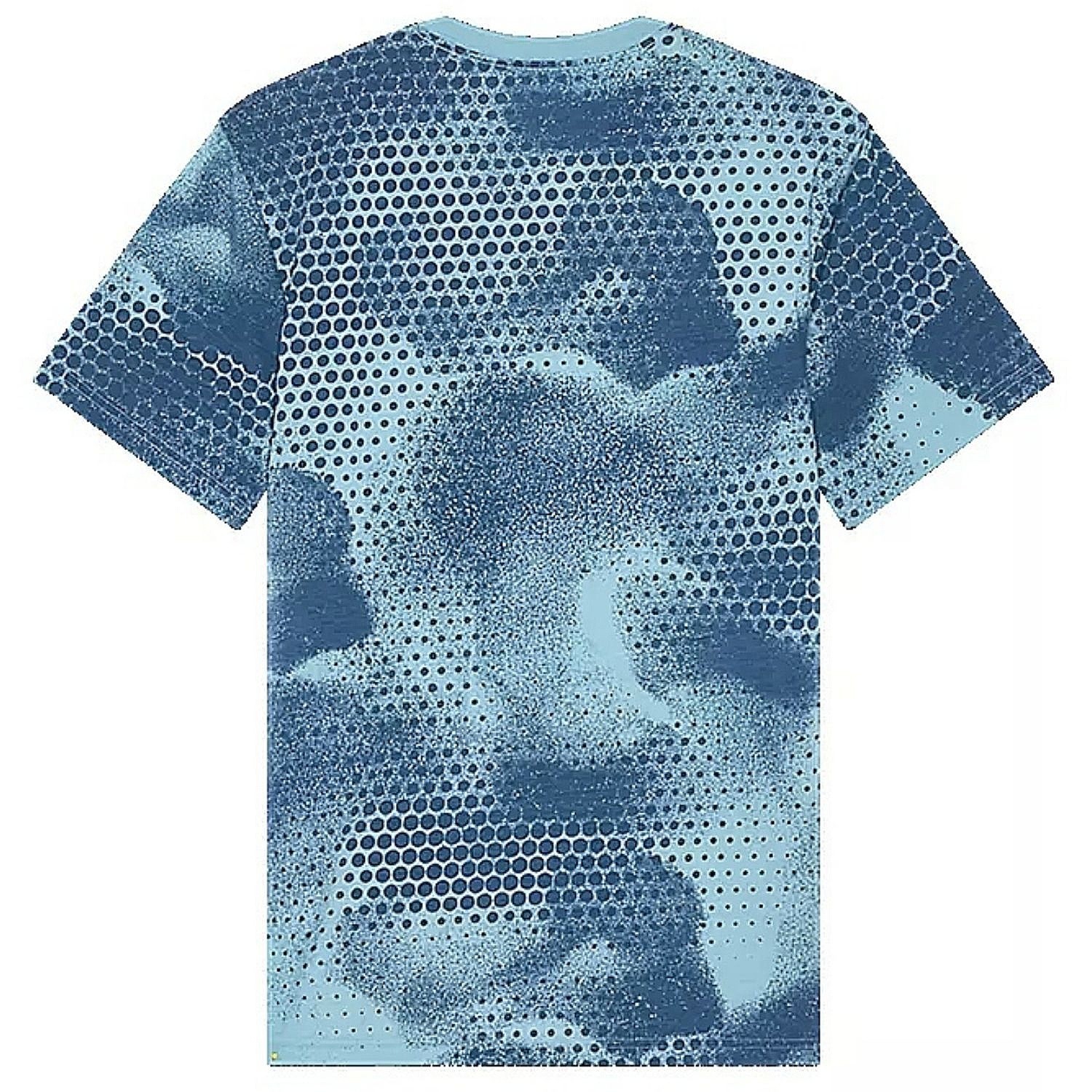 T-shirt Fox Aop Tech - Vintage Wash Blue - men´s