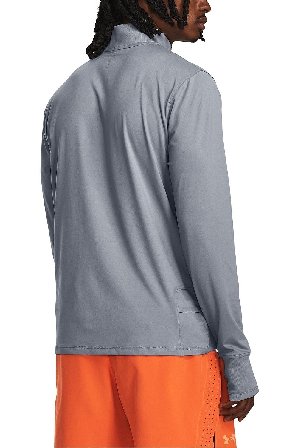 tričko Under Armour Qualifier Run LS - Steel/Reflective