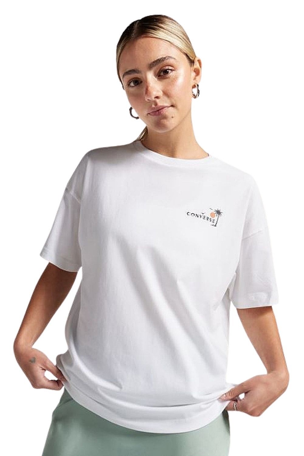 T-shirt Converse Palm Trees/10026378 - A01/White