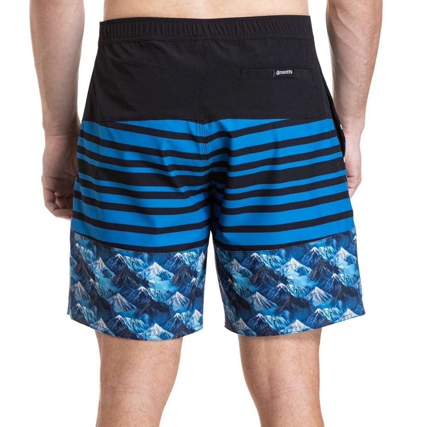 szorty kąpielowe Meatfly Ernie 19 - Blue Mountains/Stripes/Black - men´s