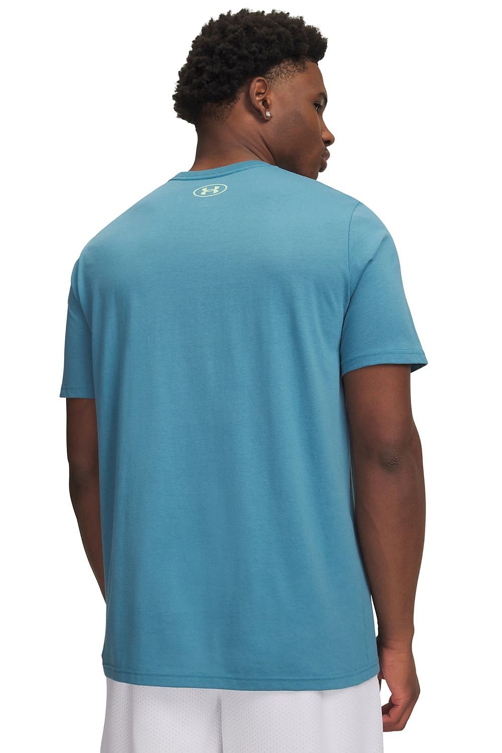 T-Shirt Under Armour Team Issue Wordmark - Boundless Blue/Lumos Lime - men´s