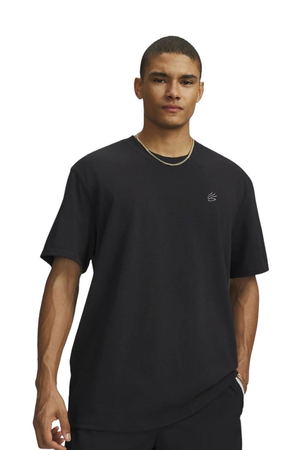 camisa Under Armour Curry Left Chest Logo - Black/Castlerock - men´s
