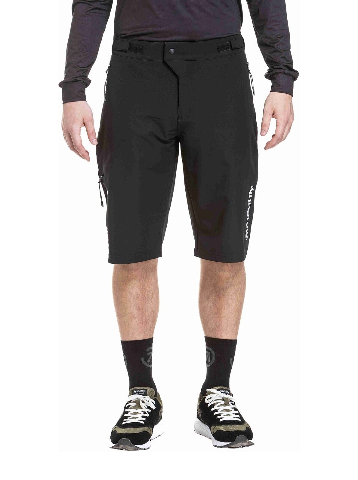 spodenki Meatfly Brake - Black/White - men´s