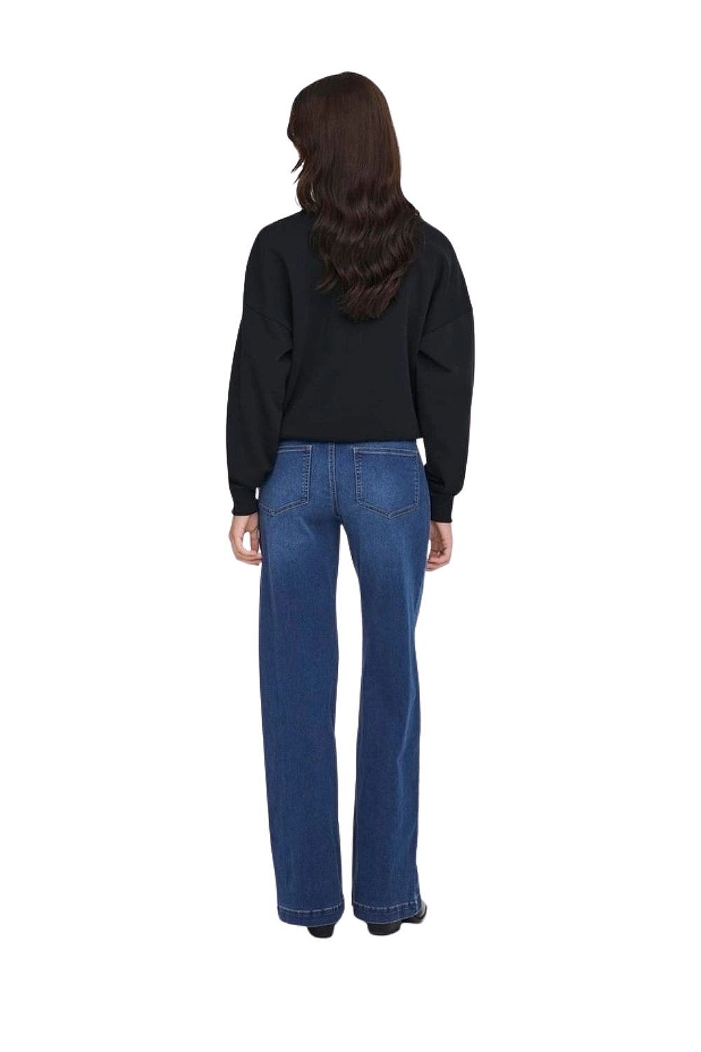 jeans ONLY Madison Royal Hight Waist Wide - Dark Blue Denim - women´s