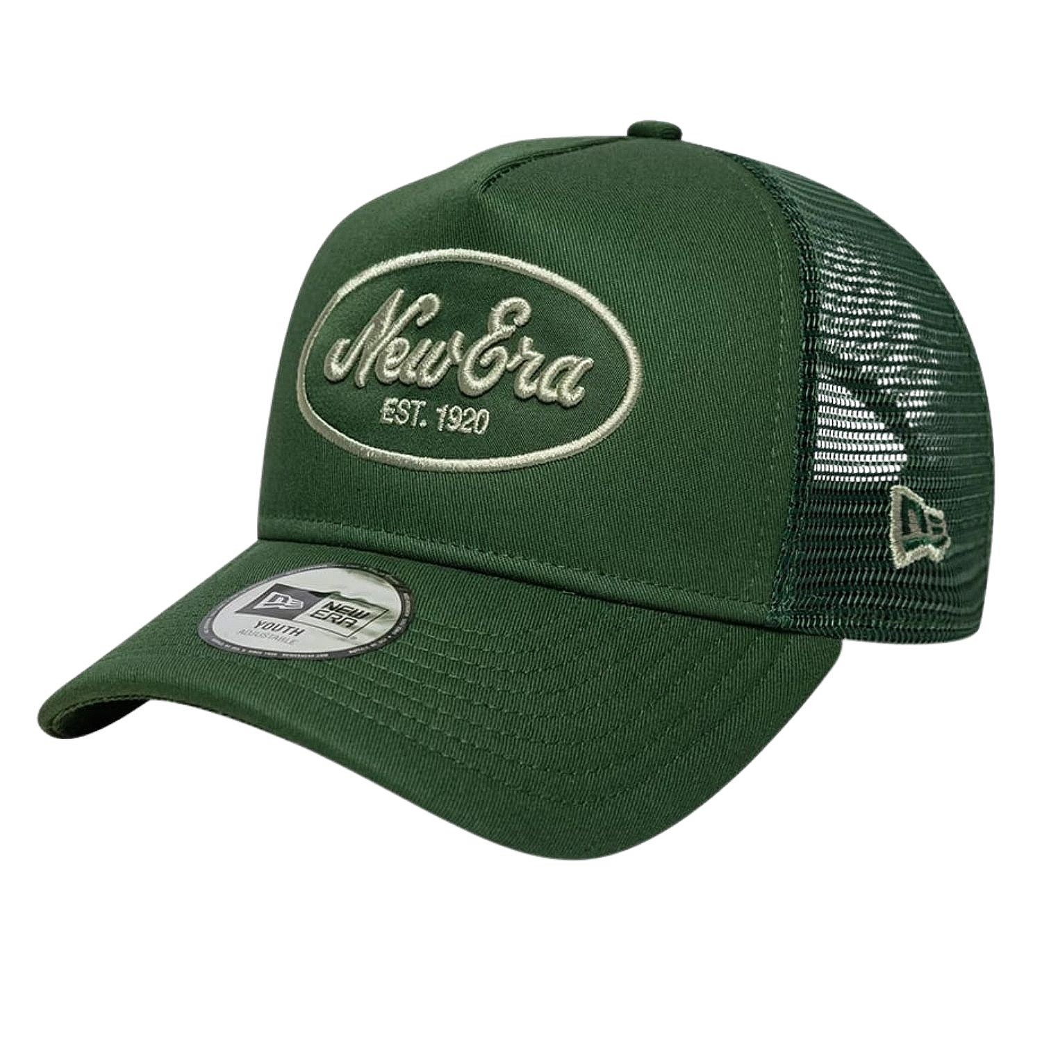 cap New Era 9FO AF Oval Foam Patch Trucker Youth - Cilantro Green/Soft Grass - unisex junior