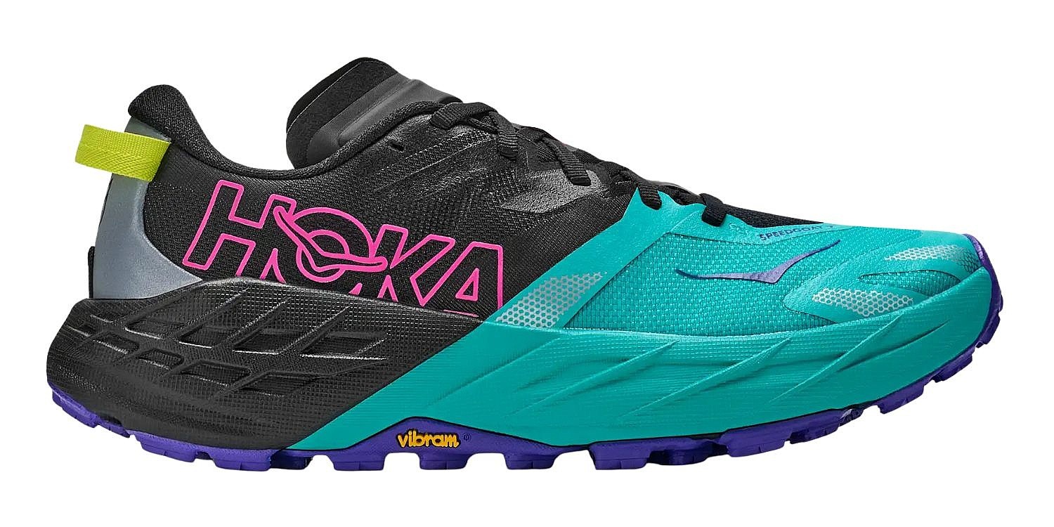zapatos Hoka Speedgoat 7 - Black/Electric Aqua - women´s