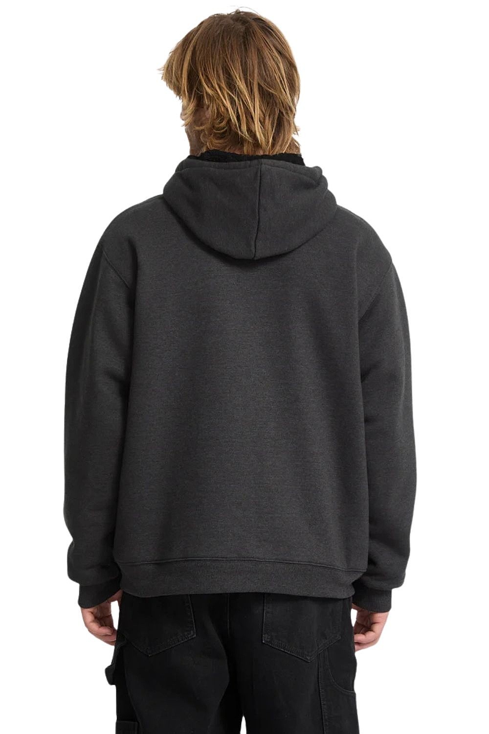 sweatshirt Volcom Single Stone Lined Zip - Heather Black - men´s