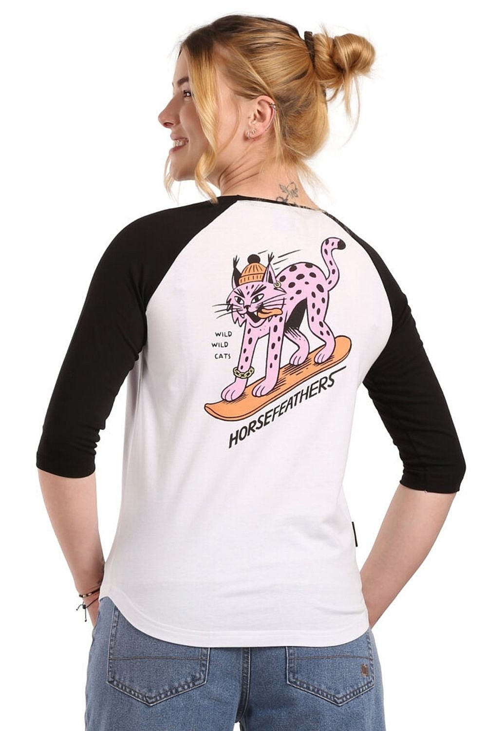 linne Horsefeathers Zalva Raglan - White - women´s
