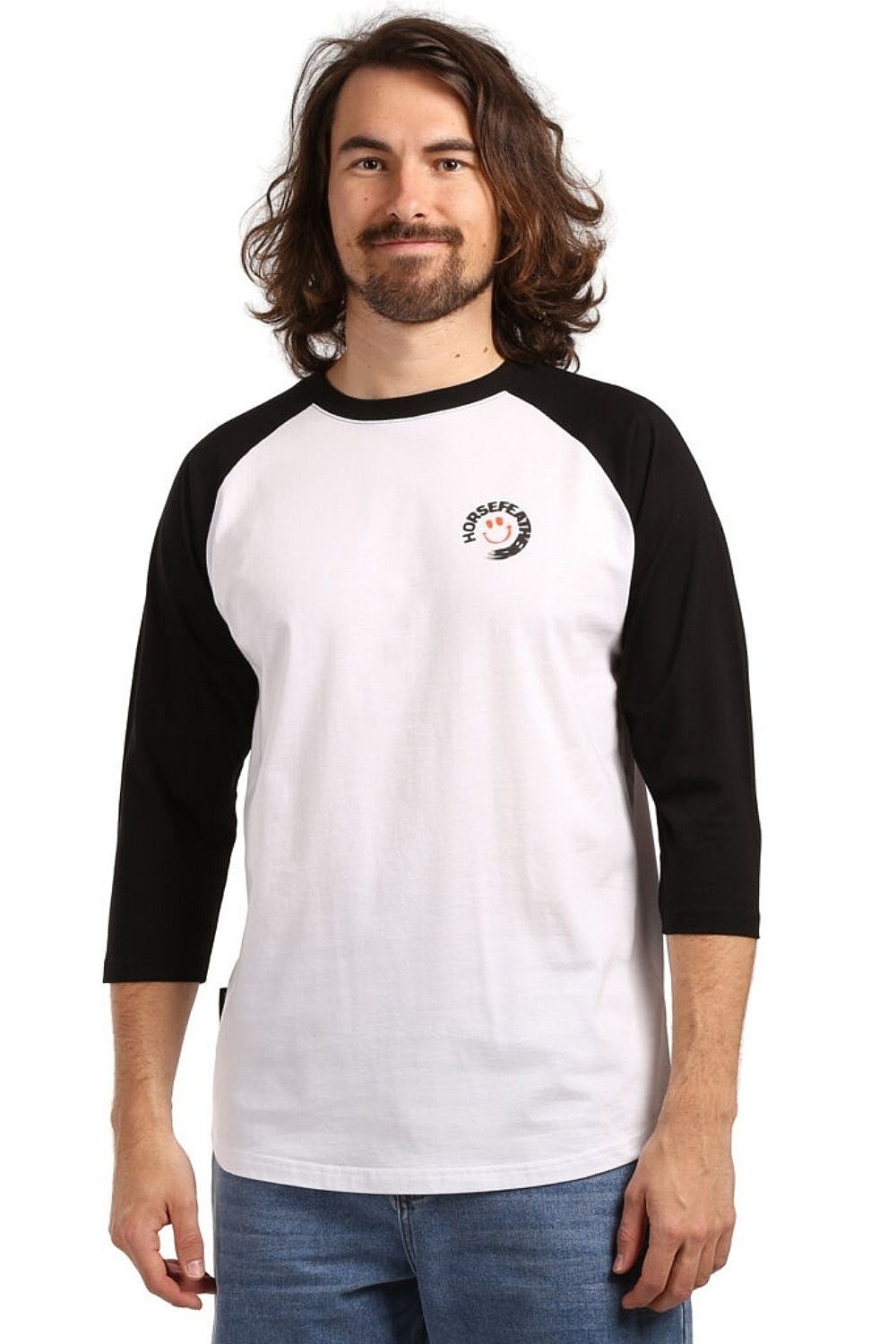 camisa Horsefeathers Mocker Raglan - White - men´s