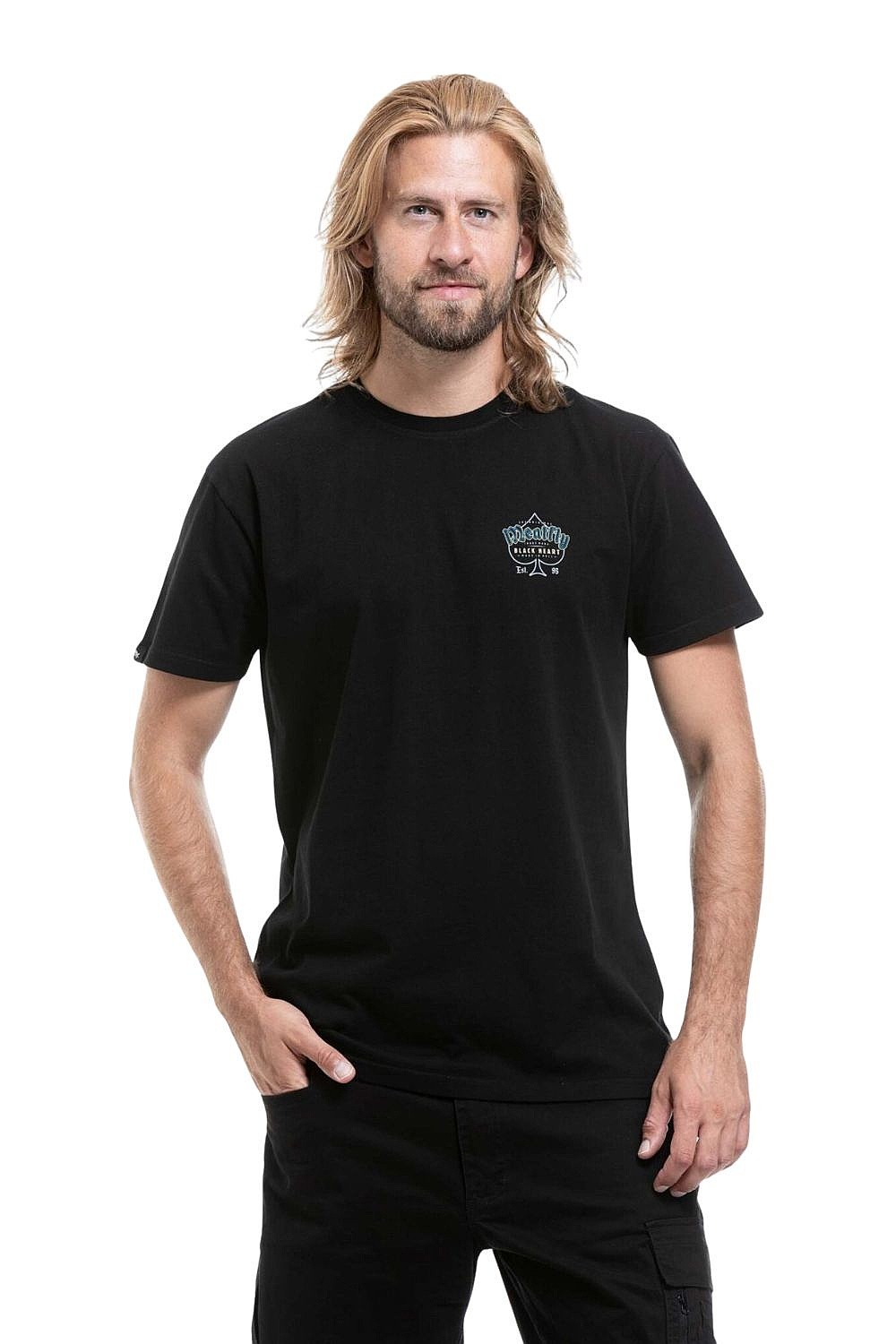 T-Shirt Meatfly Black Heart - Blue Black - men´s