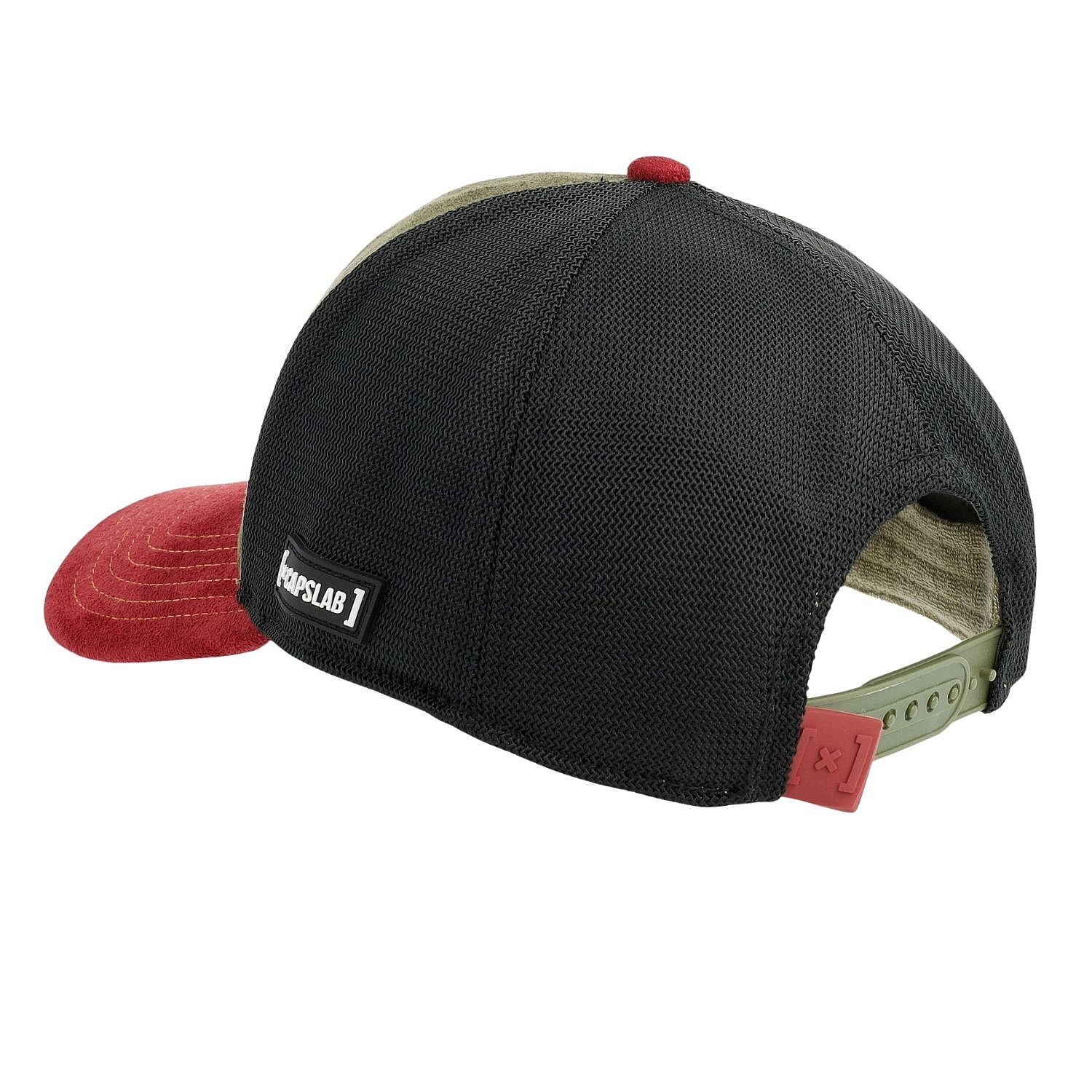 cap Capslab Tom and Jerry Suede Trucker - Dark Olive/Wine/Black - men´s