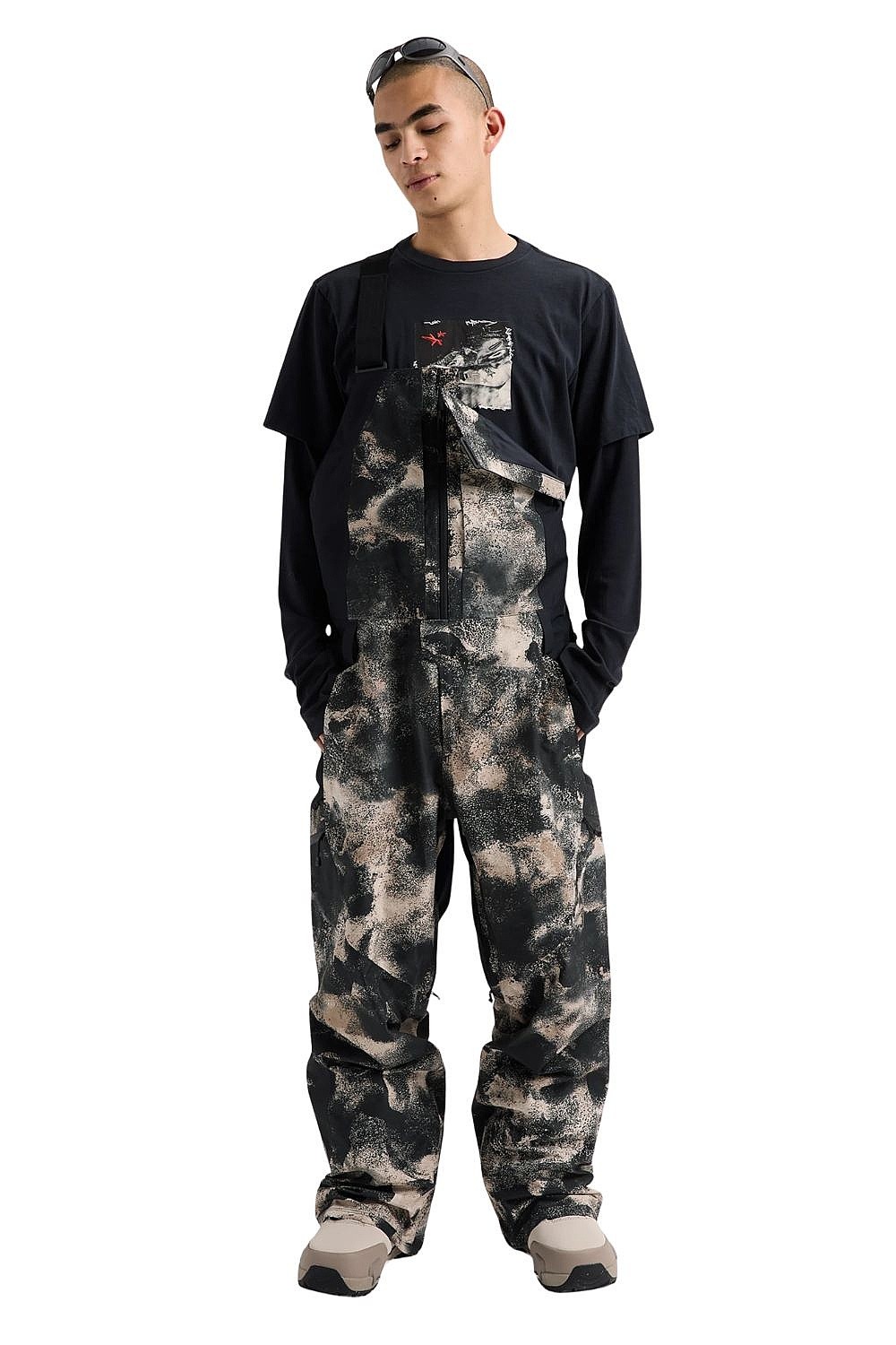 pants Burton Reserve Bib 2L Gore-Tex - Desert Rock/True Black - men´s