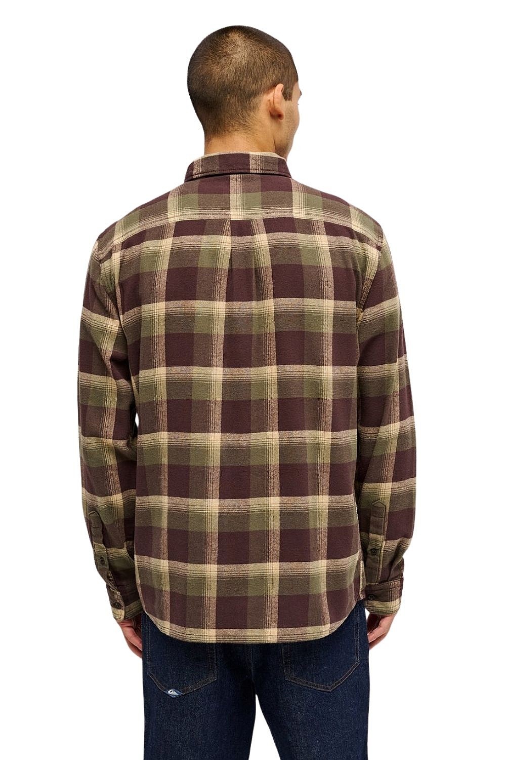 shirt Quiksilver Motherfly Plaid LS - CRE1/Grape Leaf Motherfly - men´s