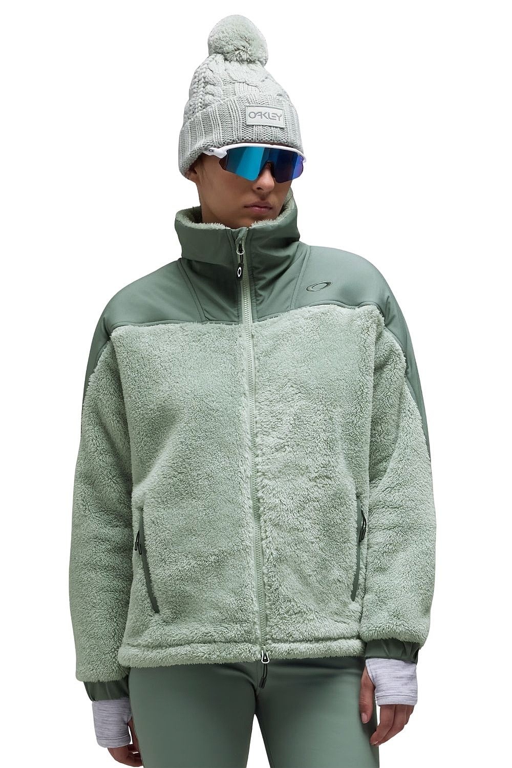 bluza Oakley W. Mountain Fire Sherpa Zip - Aviator Green/Faded Green - women´s