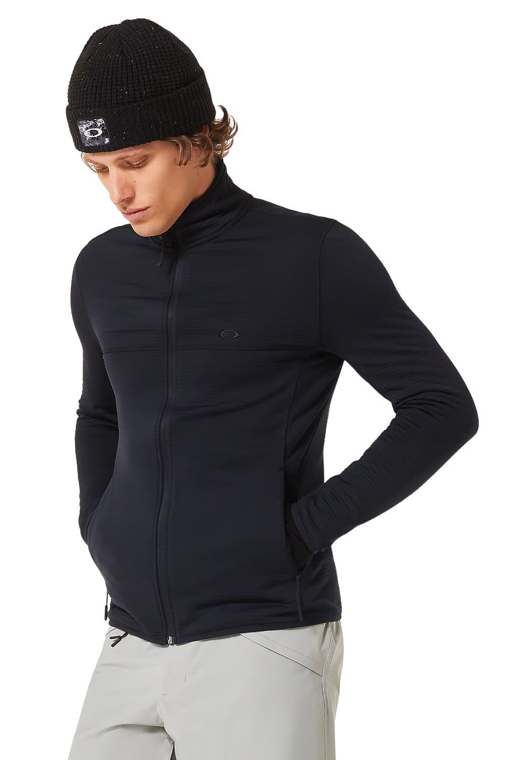 sweatshirt Oakley Canopy Zip - Blackout/Deep Olive - men´s