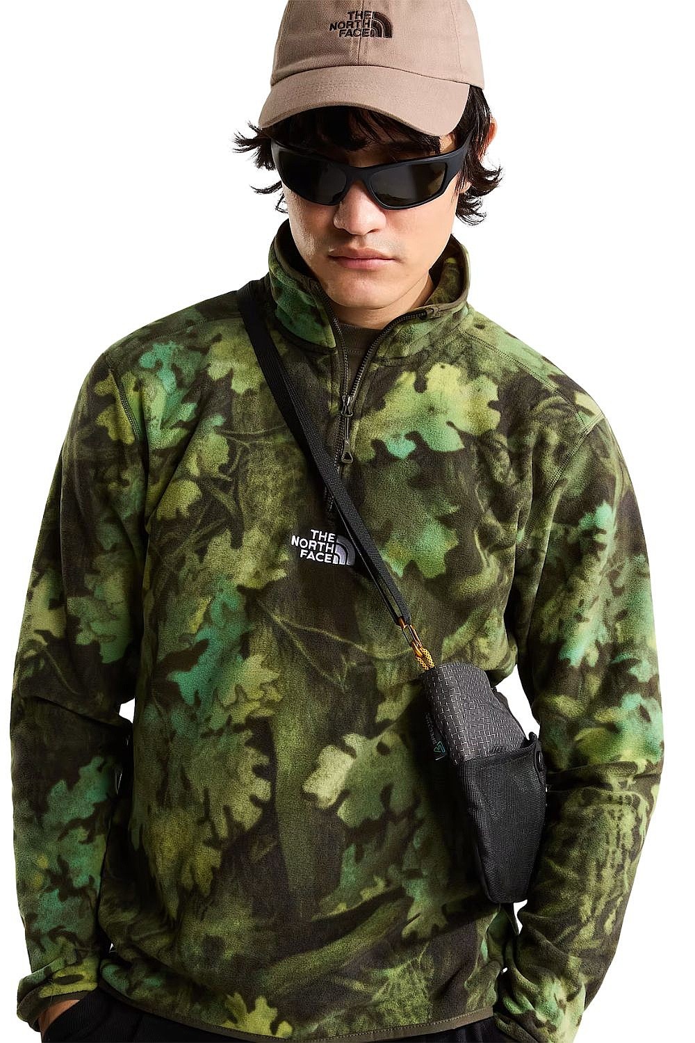 sweatshirt The North Face Novelty Logo Glacier - New Taupe Green Yosemite Oak Print - men´s