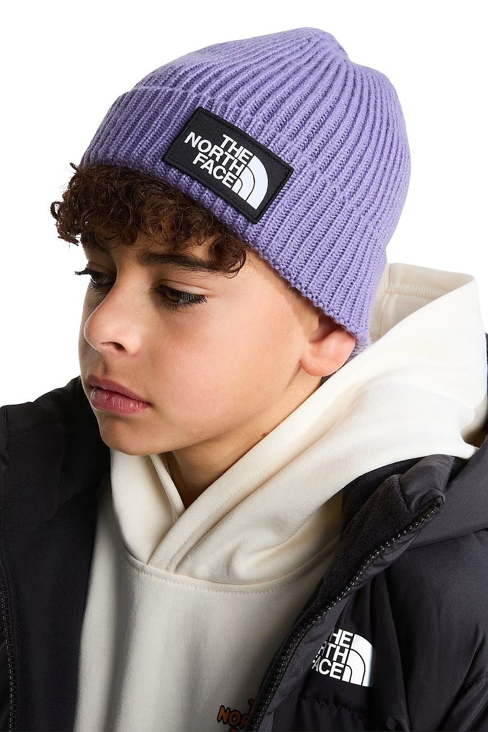 čepice The North Face TNF Logo Box Cuffed - Grounded Plum