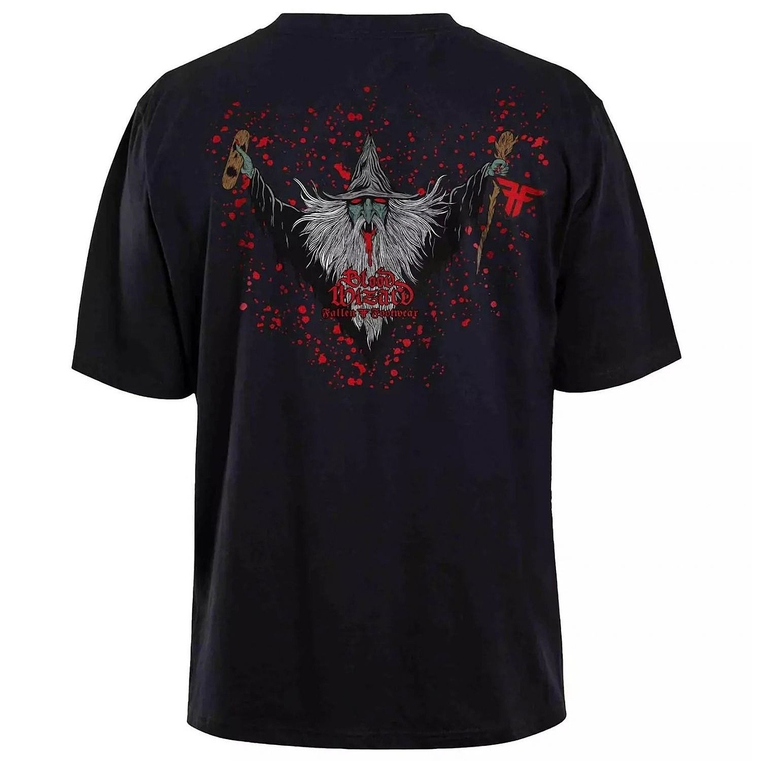 T-Shirt Fallen Wizard - Black/Blood Red - men´s