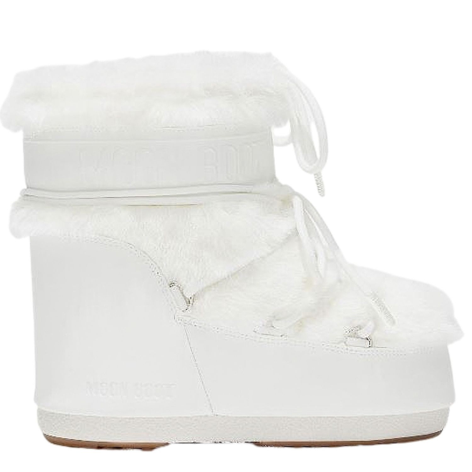 sko Moon Boot Icon Low Faux Fur - Optical White - women´s