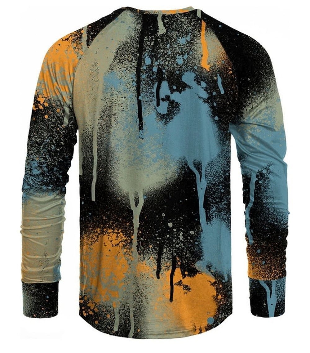 T-shirt Horsefeathers Riley LS - Yellow Spray - men´s