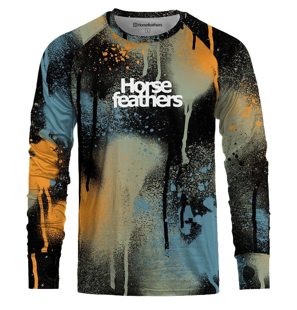 T-Shirt Horsefeathers Riley LS - Yellow Spray - men´s