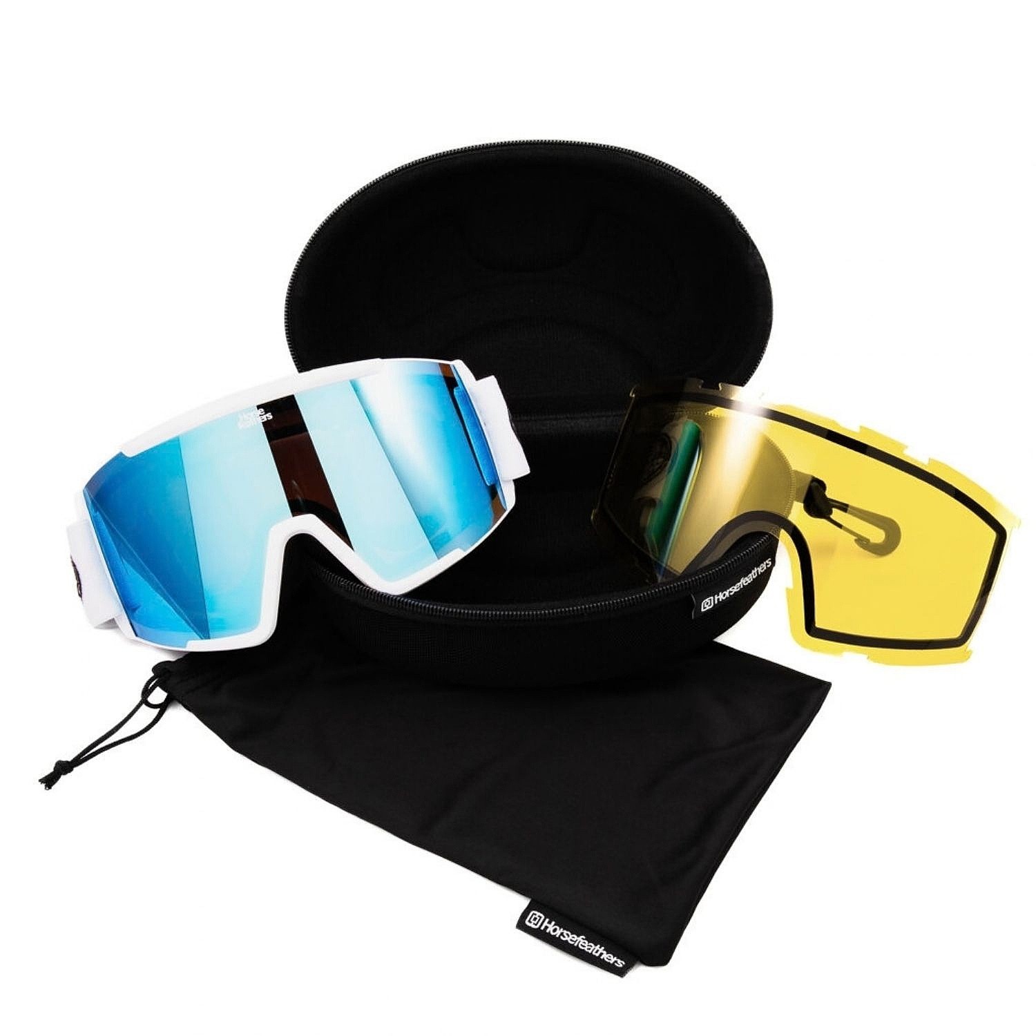 goggles Horsefeathers Feston - White/Mirror Blue - men´s