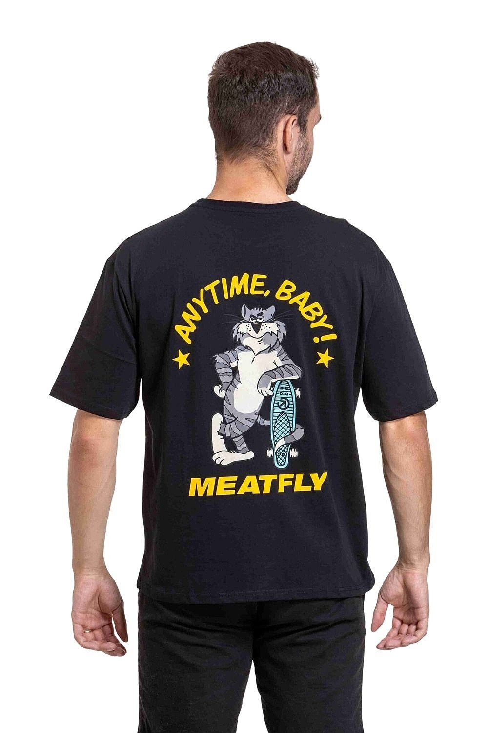 T-shirt Meatfly T-Cat - Black