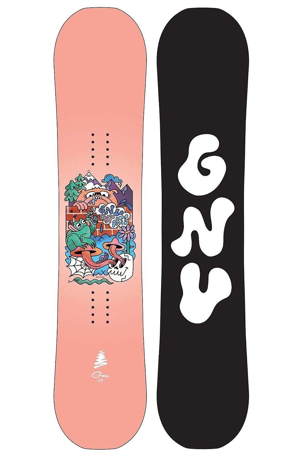 snowboard set GNU Play Date Package Grom - Peach - girl´s