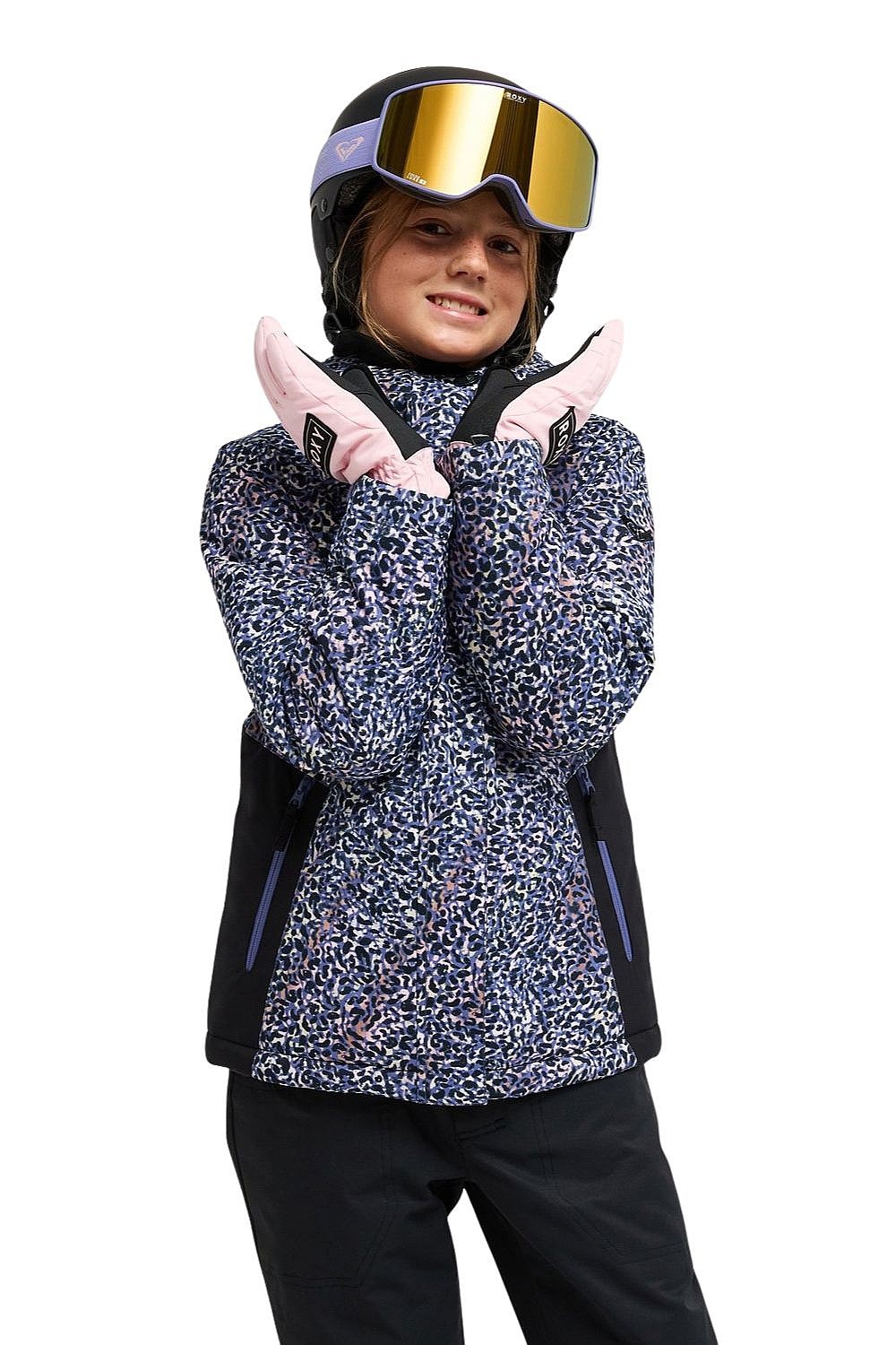 jacket Roxy Snowflare - XPWB/True Black Wildin Out Rg - girl´s