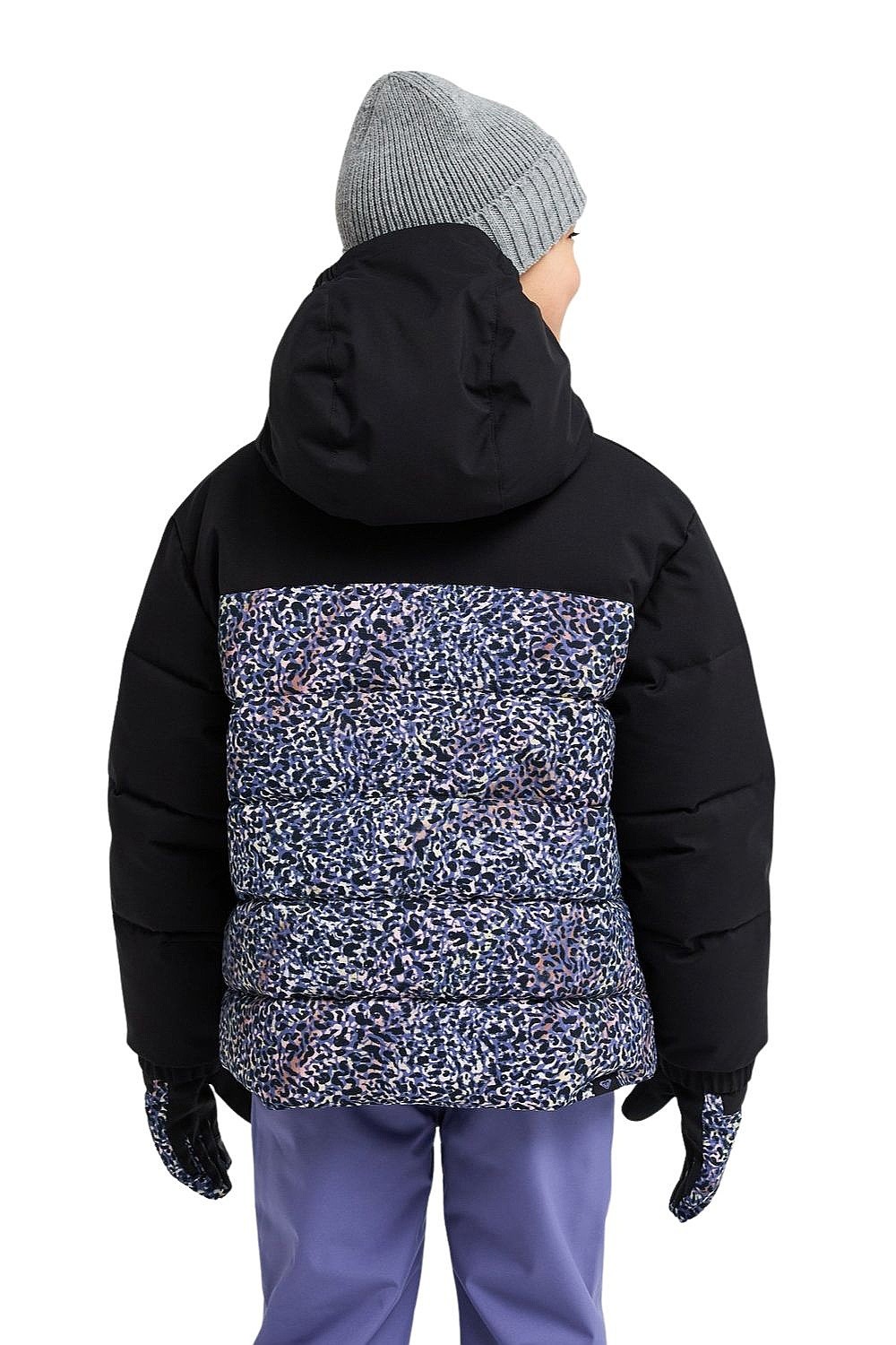 jacket Roxy Snowyhill Printed Puffy - XPWB/True Black Wildin Out Rg - girl´s